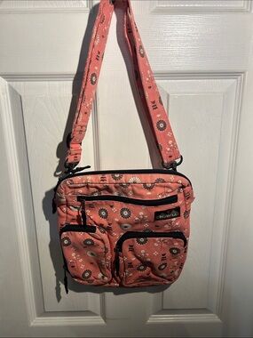Kavu Coral Floral Pattern Crossbody Bag